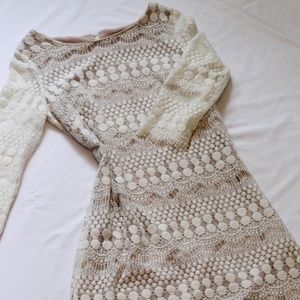 White Lace Sheath Dress